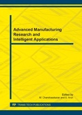 Cover: Advanced Manufacturing Research and Intelligent Applications - Trans Tech Publications Ltd