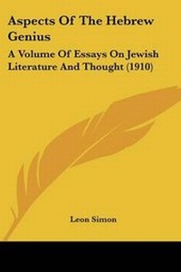 Enlarge image Cover: Aspects Of The Hebrew Genius - Kessinger Publishing