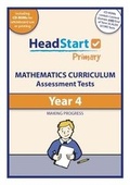 Cover: Year 4 Mathematics Assessment Tests - HeadStart Primary Ltd