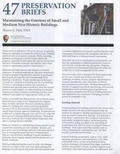 Cover: Maintaining the Exterior of Small and Medium Size Historic Buildings - National Defense University Press,U.S.