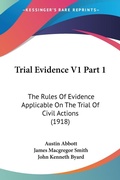 Cover: Trial Evidence V1 Part 1 - Kessinger Publishing