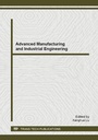Cover: Advanced Manufacturing and Industrial Engineering - Trans Tech Publications Ltd