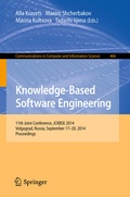 Cover: Knowledge-Based Software Engineering - Springer