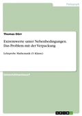 Cover: Extremwerte unter Nebenbedingungen. Das Problem mit der Verpackung - GRIN Verlag