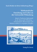 Cover: Mathematische Forschung und Lehre an der Universit&auml;t Wittenberg - Kovac, Dr. Verlag