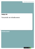 Cover: Vorurteile im Schulkontext - GRIN Verlag