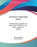 Cover: Germany's Impending Doom - Kessinger Publishing