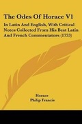 Cover: The Odes Of Horace V1 - Kessinger Publishing