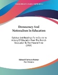 Cover: Democracy And Nationalism In Education - Kessinger Publishing