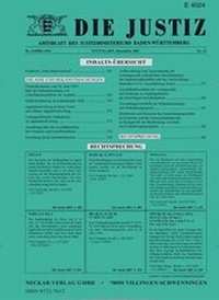Bild: Die Justiz - Neckar-Verlag