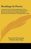 Cover: Readings In Poetry - Kessinger Publishing