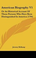 Cover: American Biography V1 - Kessinger Publishing
