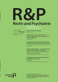 Abbildung von: Recht und Psychiatrie - Psychiatrie-Verlag
