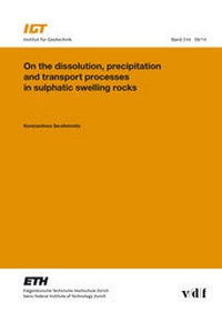 Abbildung von: On the dissolution, precipitation and transport processes in sulphatic swelling rocks - vdf Hochschulverlag AG