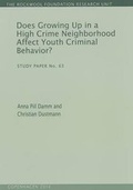 Cover: Does Growing Up in a High Crime Neighborhood Affect Youth Criminal Behavior? - University Press of Southern Denmark