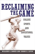 Cover: Reclaiming the Game - Princeton University Press