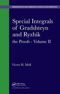Abbildung von: Special Integrals of Gradshteyn and Ryzhik - Chapman & Hall/CRC
