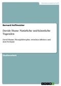 Cover: Davide Hume: Nat&uuml;rliche und k&uuml;nstliche Tugenden - GRIN Verlag