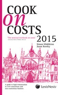 Cover: Cook on Costs 2015 - Butterworths Law