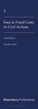 Cover: Lawyers' Costs and Fees: Fees and Fixed Costs in Civil Actions - Bloomsbury Professional