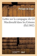 Cover: Lettre Sur La Campagne Du Gl MacDonald Dans Les Grisons - Hachette Livre - BNF
