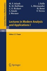 Enlarge image Cover: Lectures in Modern Analysis and Applications I - Springer