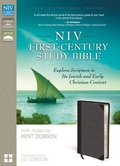 Cover: NIV, First-Century Study Bible, Leathersoft, Black/Gray - Zondervan