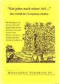 Cover: "Ein jedes nach seiner Art ..." - Evangelische Akademie Baden