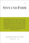 Cover: Sinn und Form 5/2014 - SINN und FORM