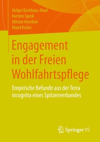 Bild: Engagement in der Freien Wohlfahrtspflege - Springer VS