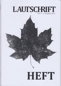 Cover: Lautschrift Heft - Literarische Gesellschaft Th&uuml;ringen