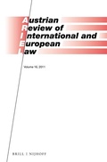 Cover: Austrian Review of International and European Law, Volume 16 (2011) - Martinus Nijhoff