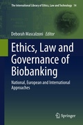 Cover: Ethics, Law and Governance of Biobanking - Springer