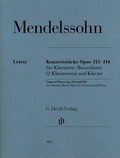Cover: Felix Mendelssohn Bartholdy - Konzertst&uuml;cke op. 113 und 114 f&uuml;r Klarinette, Bassetthorn (2 Klarinetten) und Klavier - Henle, G&uuml;nter