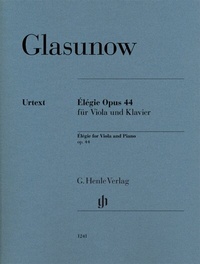 Abbildung von: Alexander Glasunow - Élégie op. 44 für Viola und Klavier - Henle, Günter