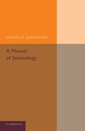 Cover: A Manual of Seismology - Cambridge University Press