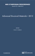 Cover: Advanced Structural Materials-2013: Volume 1611 - Materials Research Society