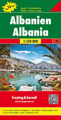 Abbildung von: Albanien, Autokarte 1:150.000, Top 10 Tips - Freytag-Berndt und ARTARIA