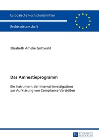Abbildung von: Das Amnestieprogramm - Peter Lang Verlag