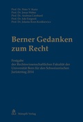 Cover: Berner Gedanken zum Recht - St&auml;mpfli Verlag AG