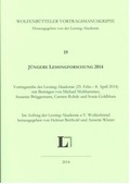 Cover: J&uuml;ngere Lessingforschung 2014 - Lessing-Akademie