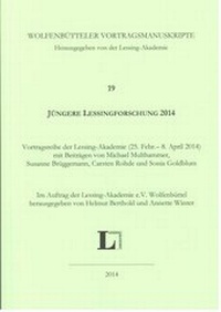 Enlarge image Cover: Jüngere Lessingforschung 2014 - Lessing-Akademie