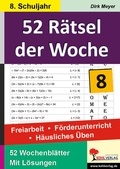 Cover: 52 R&auml;tsel der Woche / Klasse 8 - KOHL VERLAG Der Verlag mit dem Baum