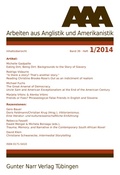 Cover: AAA Arbeiten aus Anglistik und Amerikanistik 2014 Heft 1 - Gunter Narr Verlag