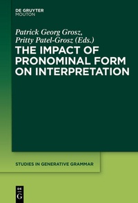 Abbildung von: The Impact of Pronominal Form on Interpretation - De Gruyter Mouton