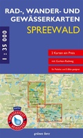 Cover: Rad-, Wander- und Gew&auml;sserkarten Spreewald - gr&uuml;nes herz