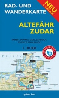 Abbildung von: Rad- und Wanderkarte Altefähr, Zudar - grünes herz
