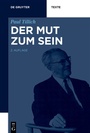 Cover: Der Mut zum Sein - De Gruyter