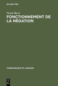 Abbildung von: Fonctionnement de la négation - De Gruyter Mouton