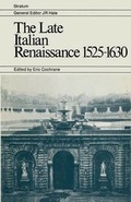 Cover: The Late Italian Renaissance 1525-1630 - Macmillan